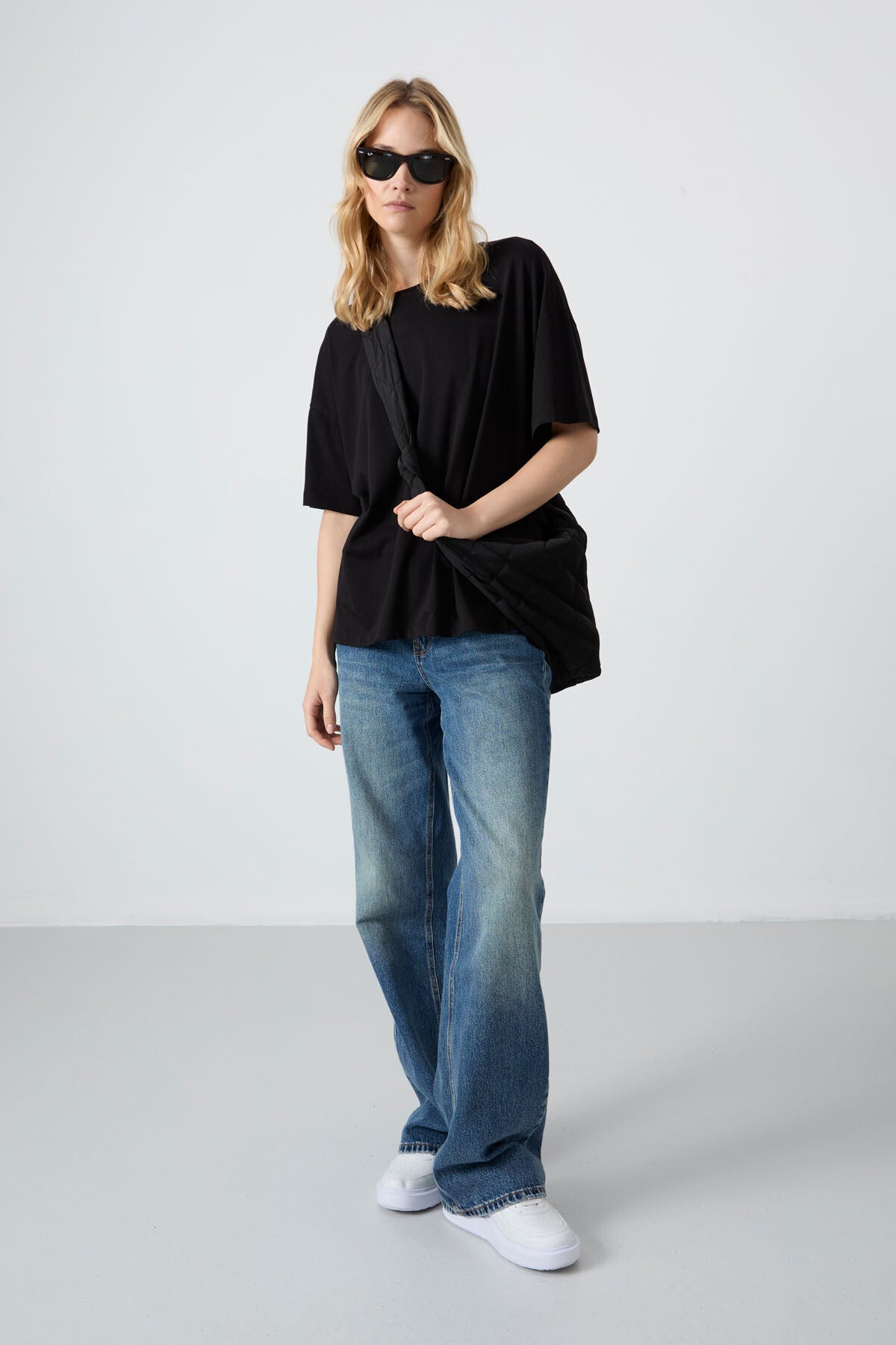 <tc>T-shirt Basique Femme en Modal Doux au Toucher, Coupe Oversize - 97285</tc>