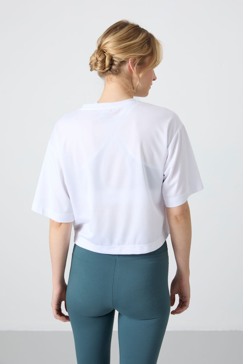 T-shirt performante pour femme en polyester respirant et flexible