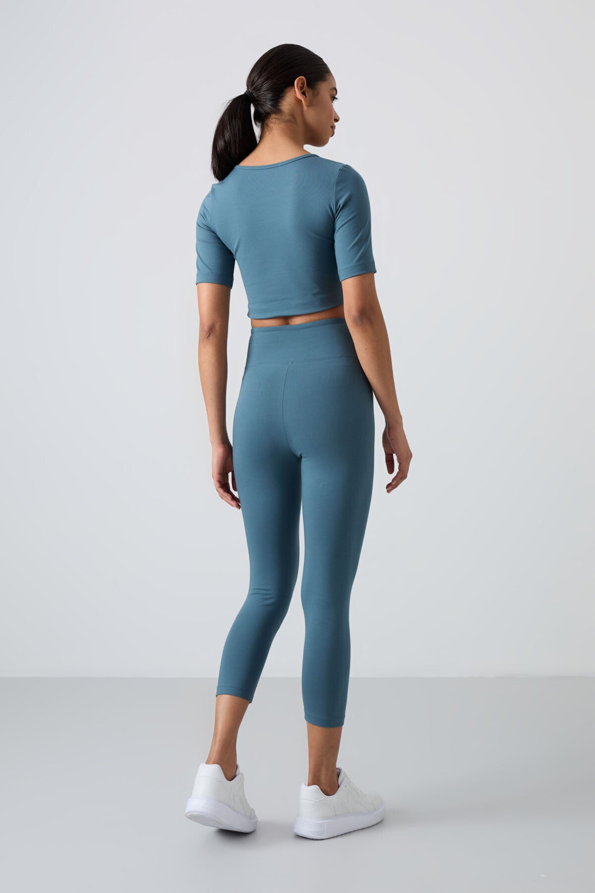 Ensemble Sport Femme 2 Pièces – Crop T-shirt & Legging - 95285