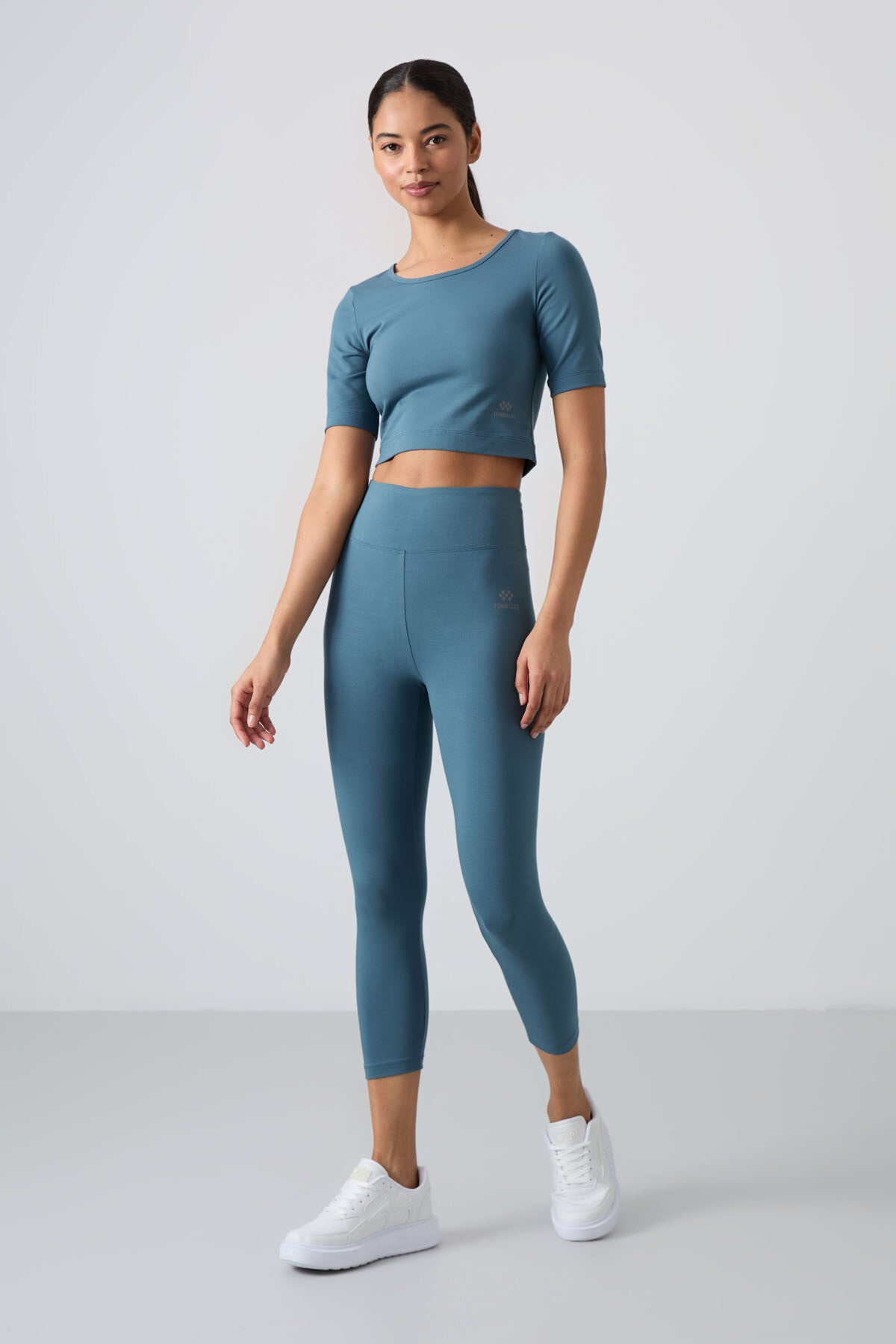 Ensemble Sport Femme 2 Pièces – Crop T-shirt & Legging - 95285