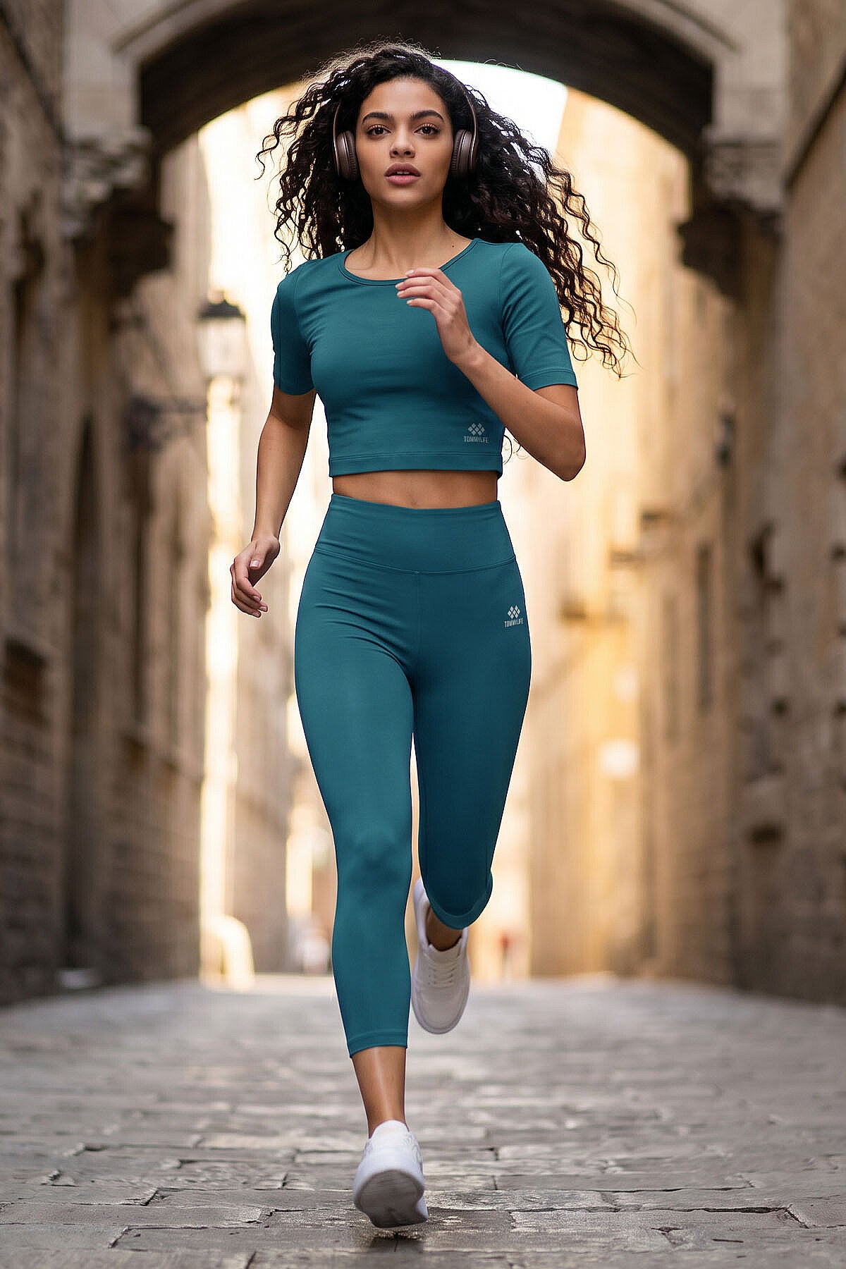 Ensemble Sport Femme 2 Pièces – Crop T-shirt & Legging - 95285