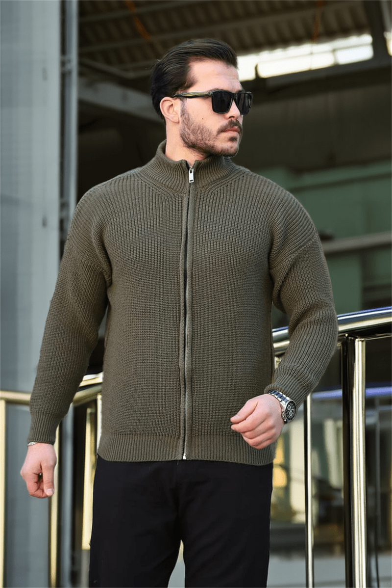 Gilet homme oversize zippé en maille Selanik