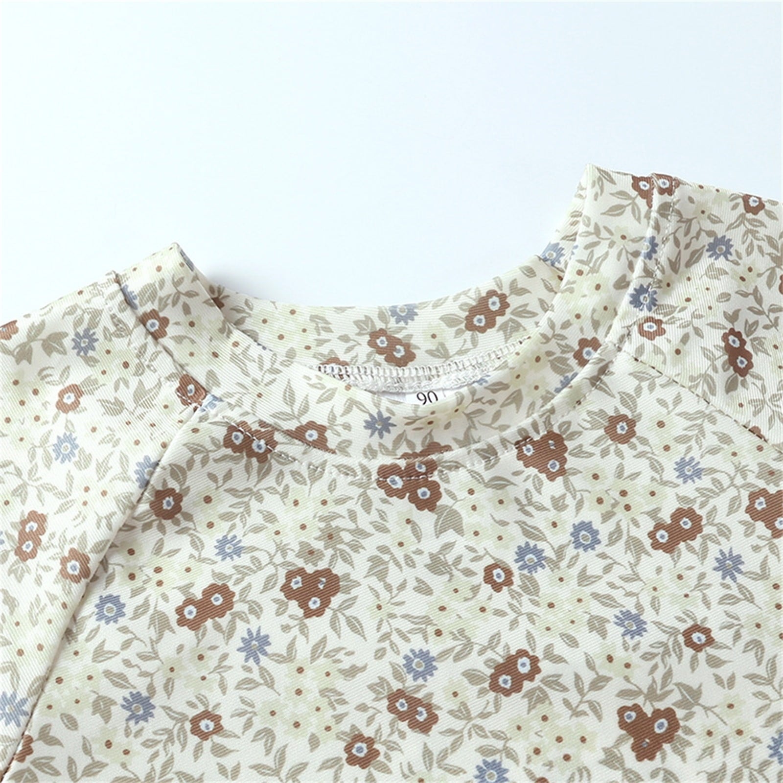 Maillot de Bain Fille 2 Pièces Floral – Haut Manches Longues & Culotte