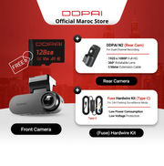 Dashcam 2K Avant & Arrière avec Mode Parking 24h/24