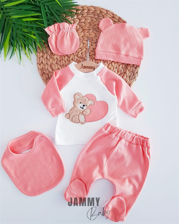 bear heart 5 piece newborn set