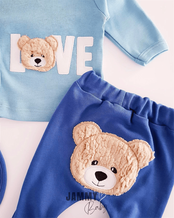 bear love 5 parça yenidoğan set - sari - Justyol