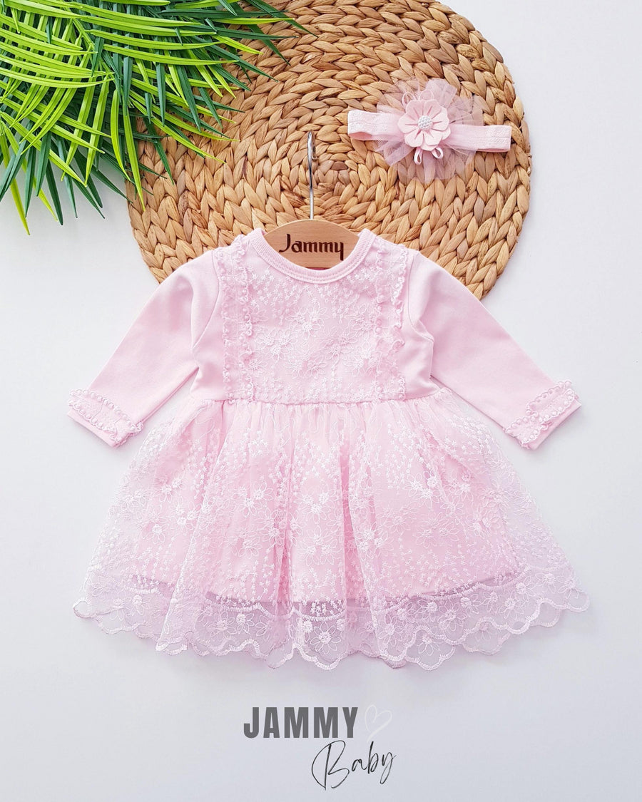 Begonia Lace Special Day&Mevlüt Dress Set-PINK