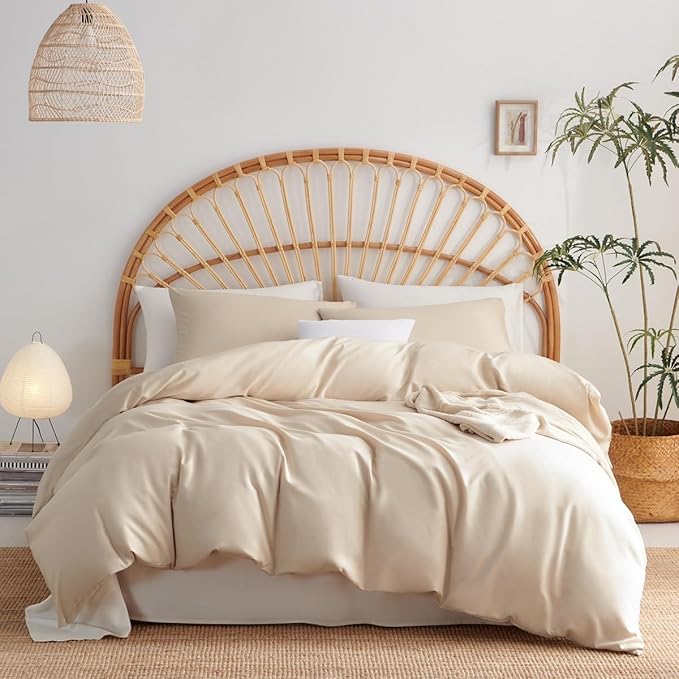 Housse de couette + 2 taies d'oreiller Percale 100% coton Maison good and well