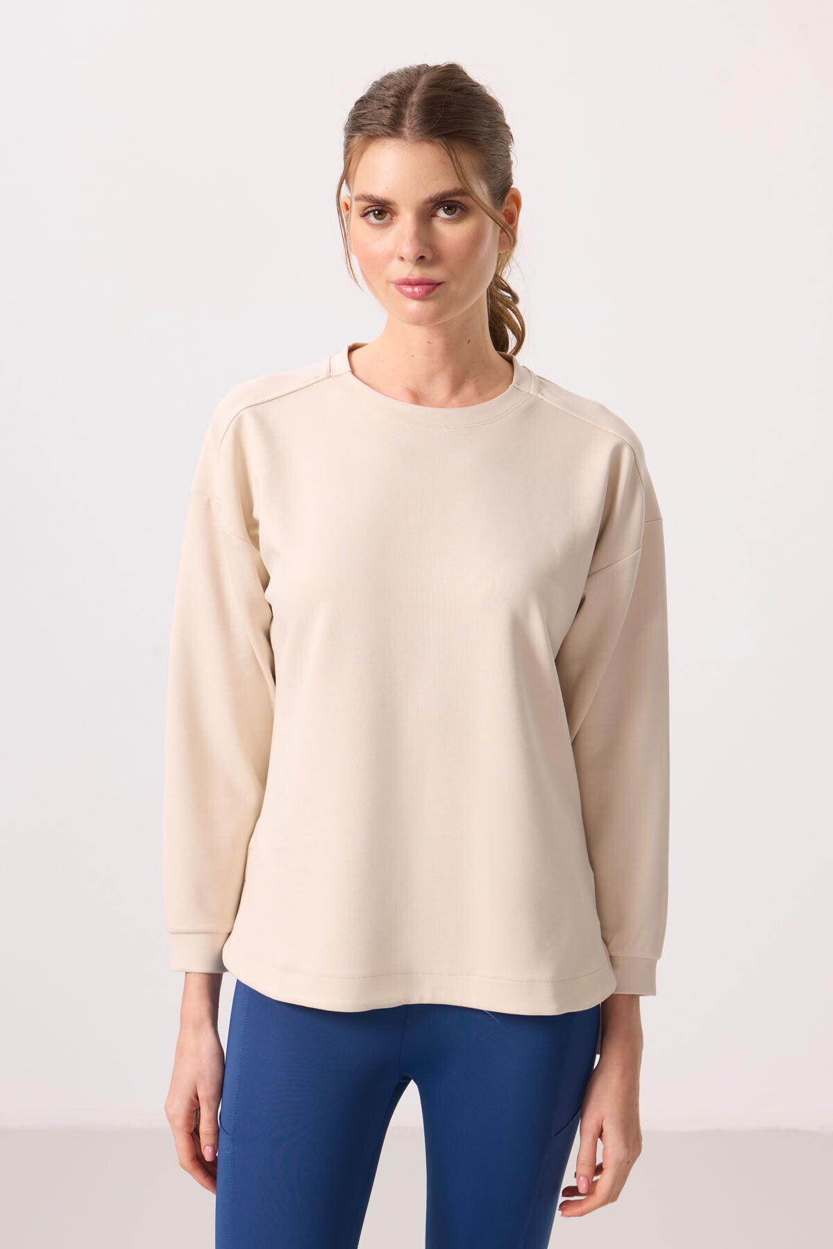 <tc>Tunique sweatshirt femme confortable à col rond en texture douce - 97305</tc>