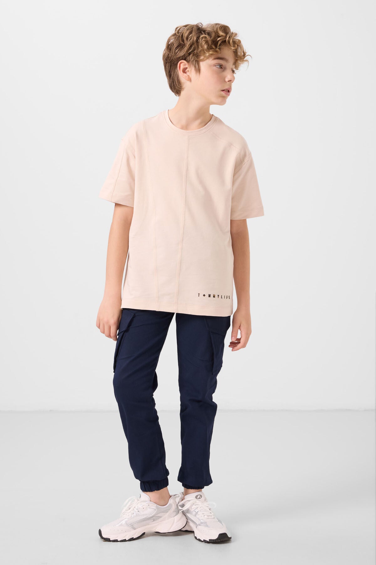 T-shirt Oversize Garçon en Coton Doux - 11297