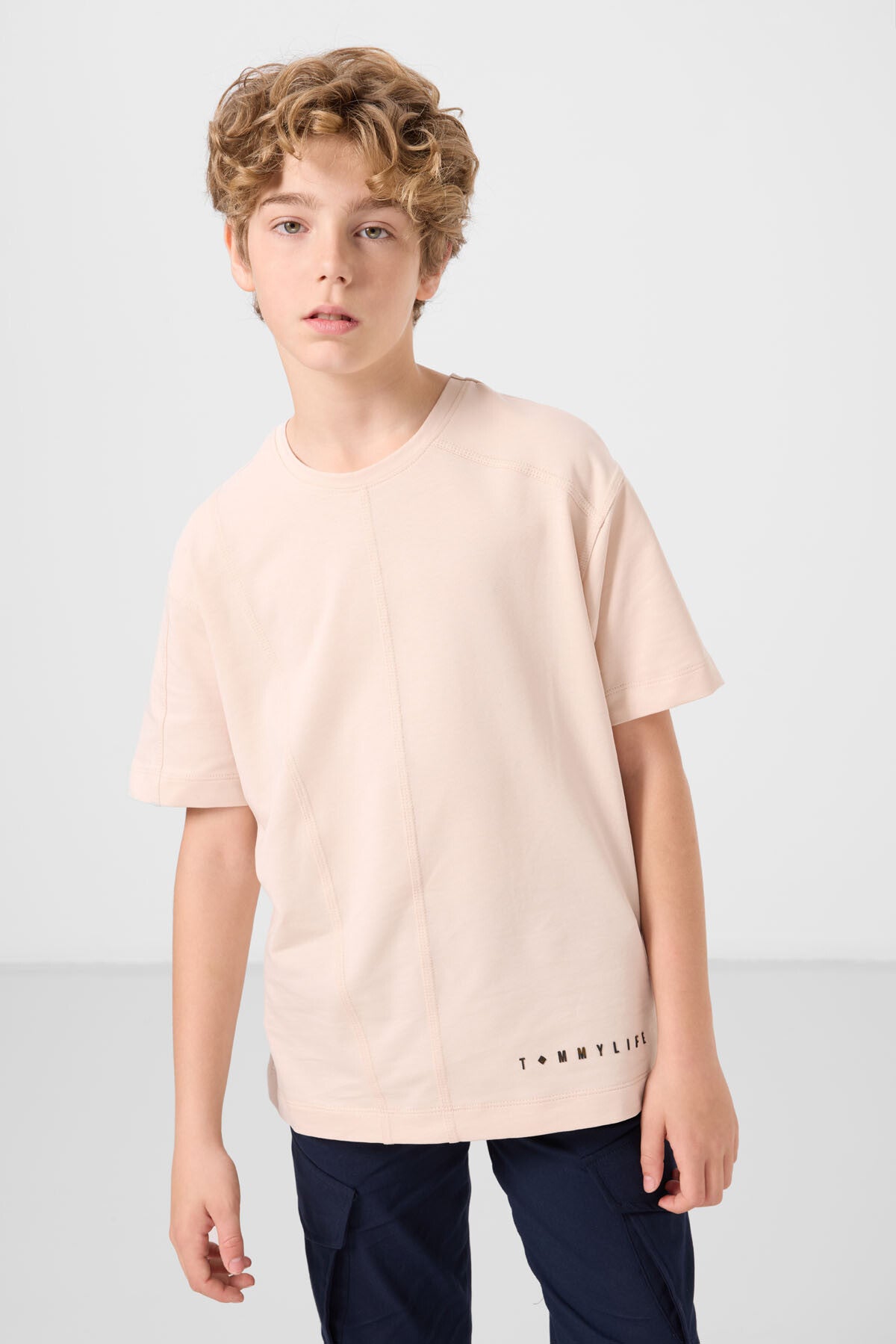 T-shirt Oversize Garçon en Coton Doux - 11297