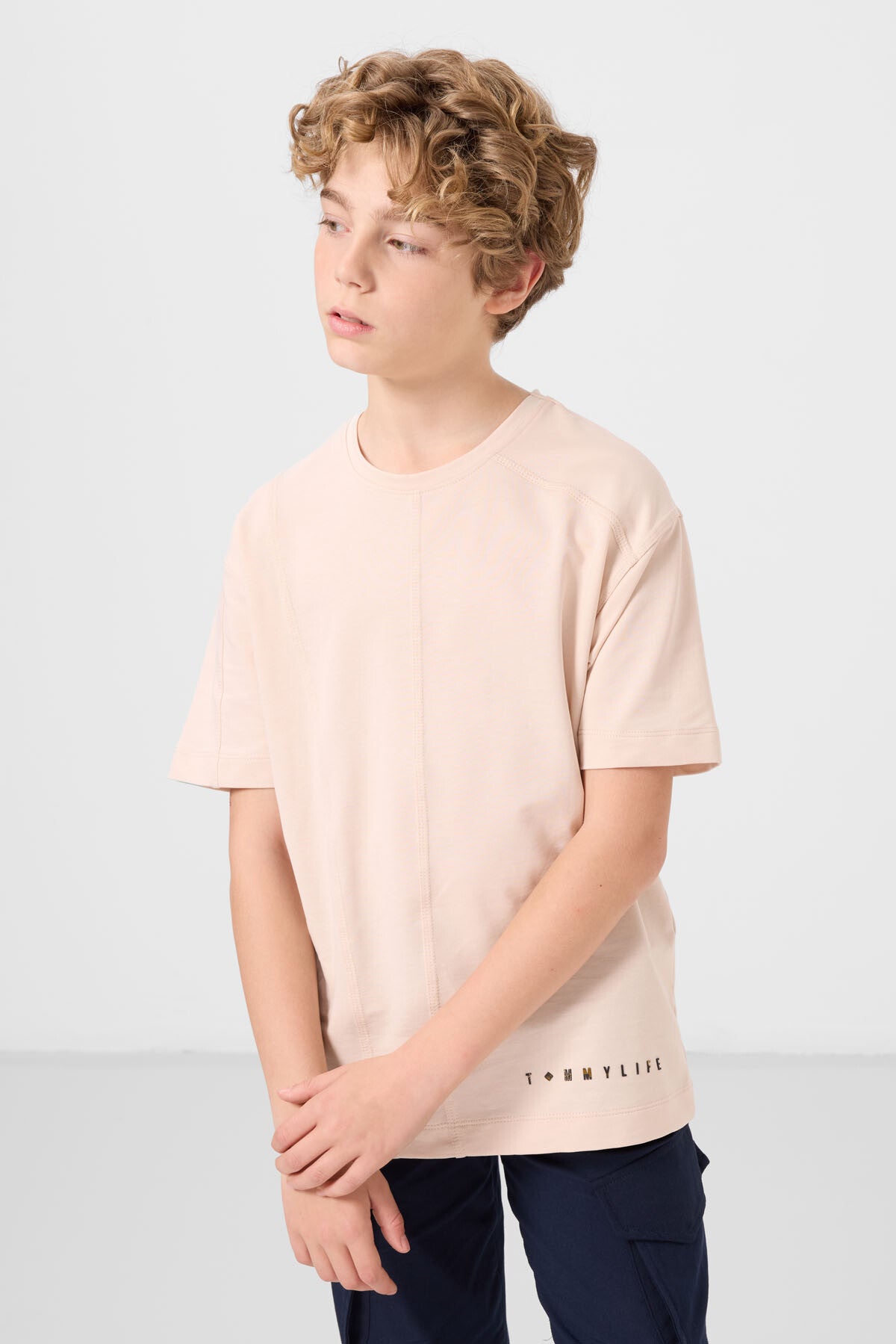 T-shirt Oversize Garçon en Coton Doux - 11297