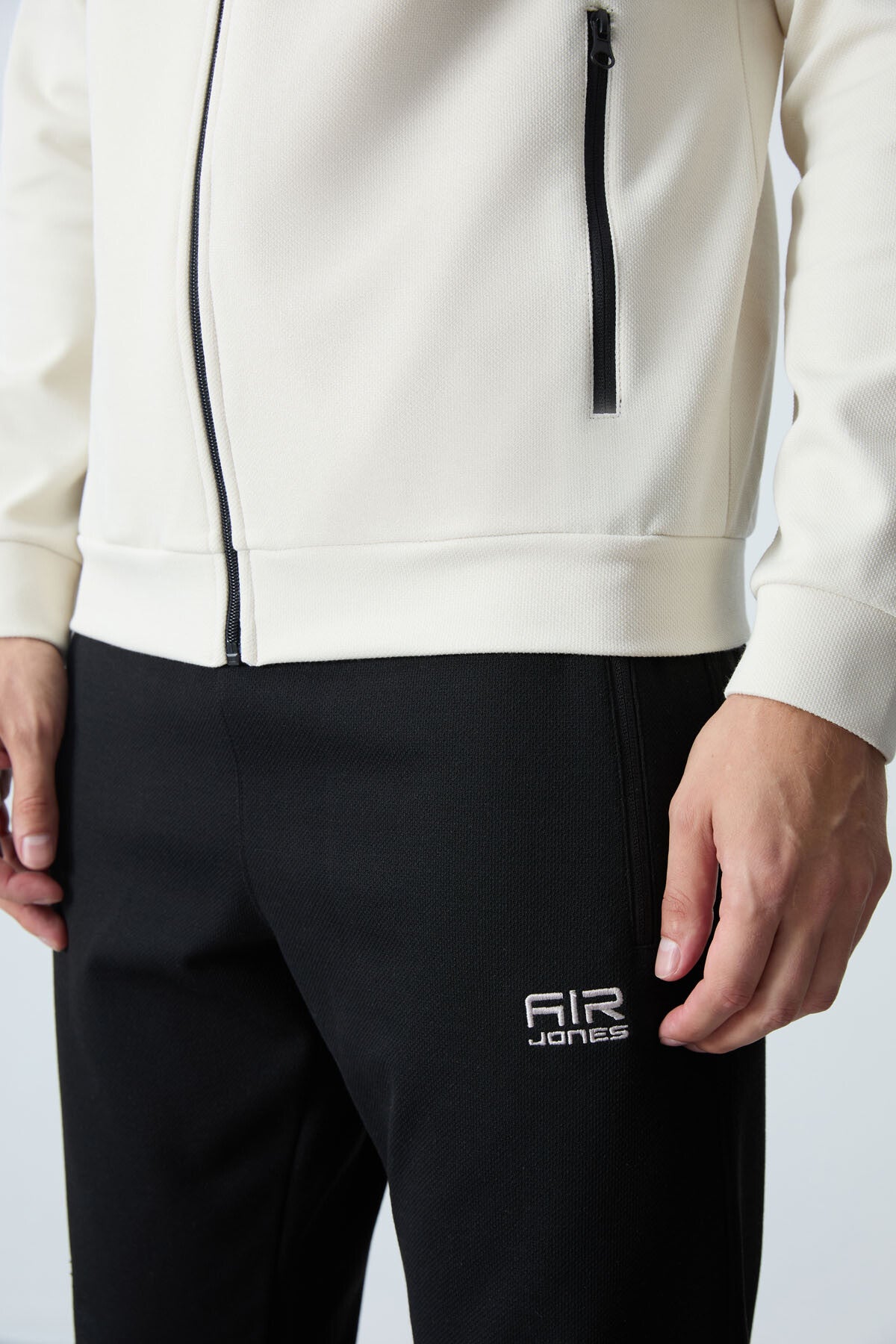 hugo gri melanj - siyah jogger erkek eşofman takim - 85198 - Justyol