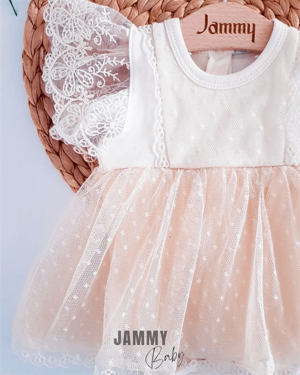 bellaqio tüllü bandanali elbise set - beyaz - Justyol