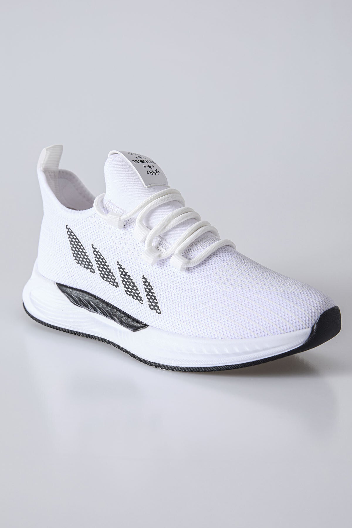 yüksek tabanli bağcikli fileli nefes alan erkek spor ayakkabi - 89130 - Justyol