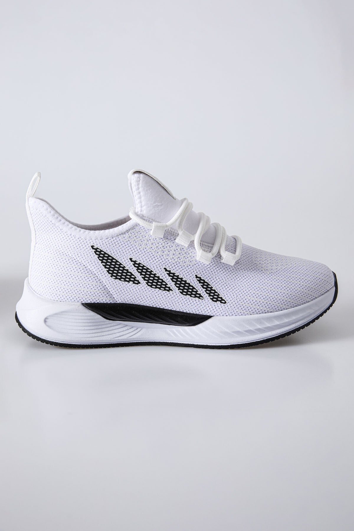 yüksek tabanli bağcikli fileli nefes alan erkek spor ayakkabi - 89130 - Justyol