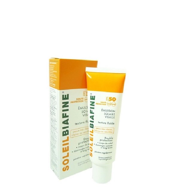 SoleilBiafine Émulsion Solaire Visage FPS 50 50 ml