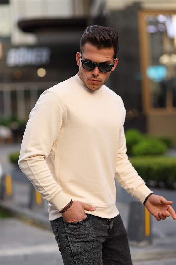 bisiklet yaka basic sweatshirt - Justyol