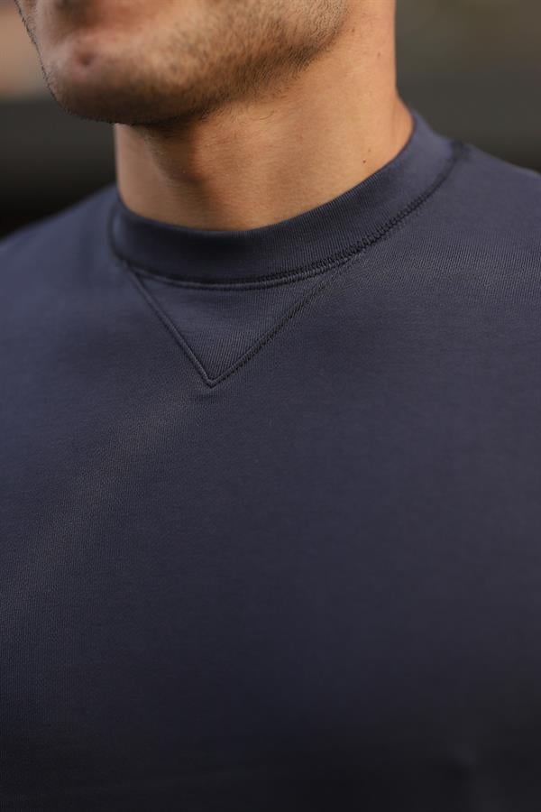 bisiklet yaka basic sweatshirt - Justyol