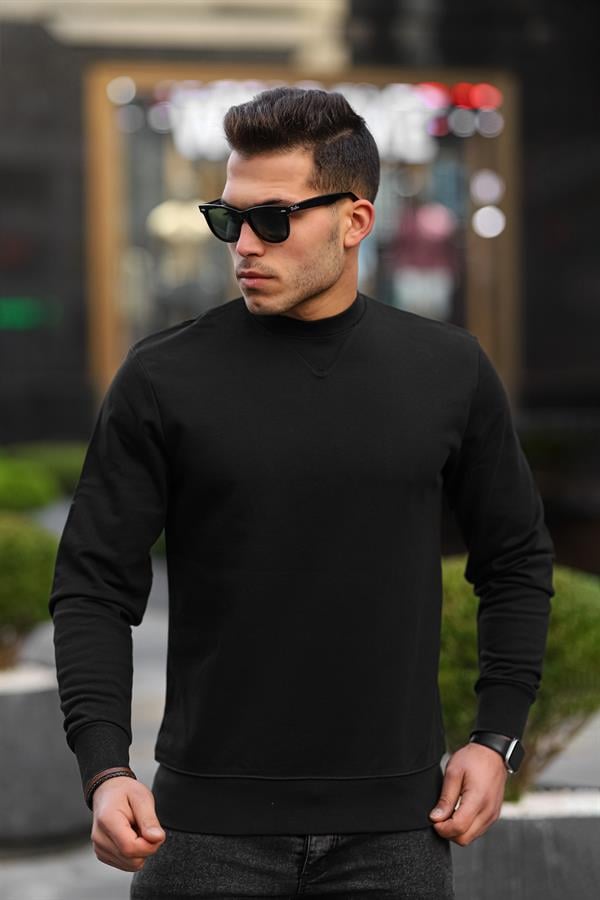 bisiklet yaka basic sweatshirt - Justyol
