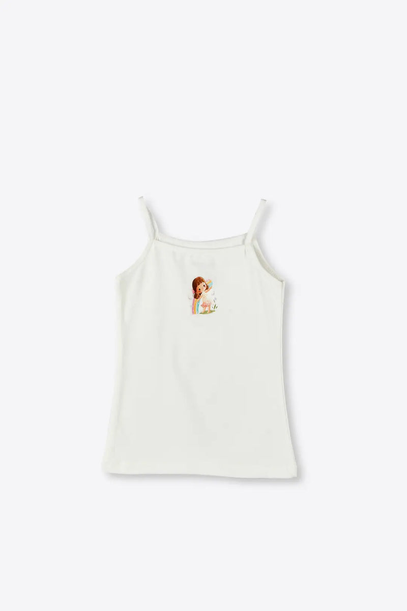 Lot de 4 Débardeurs Fille en Coton Confortables