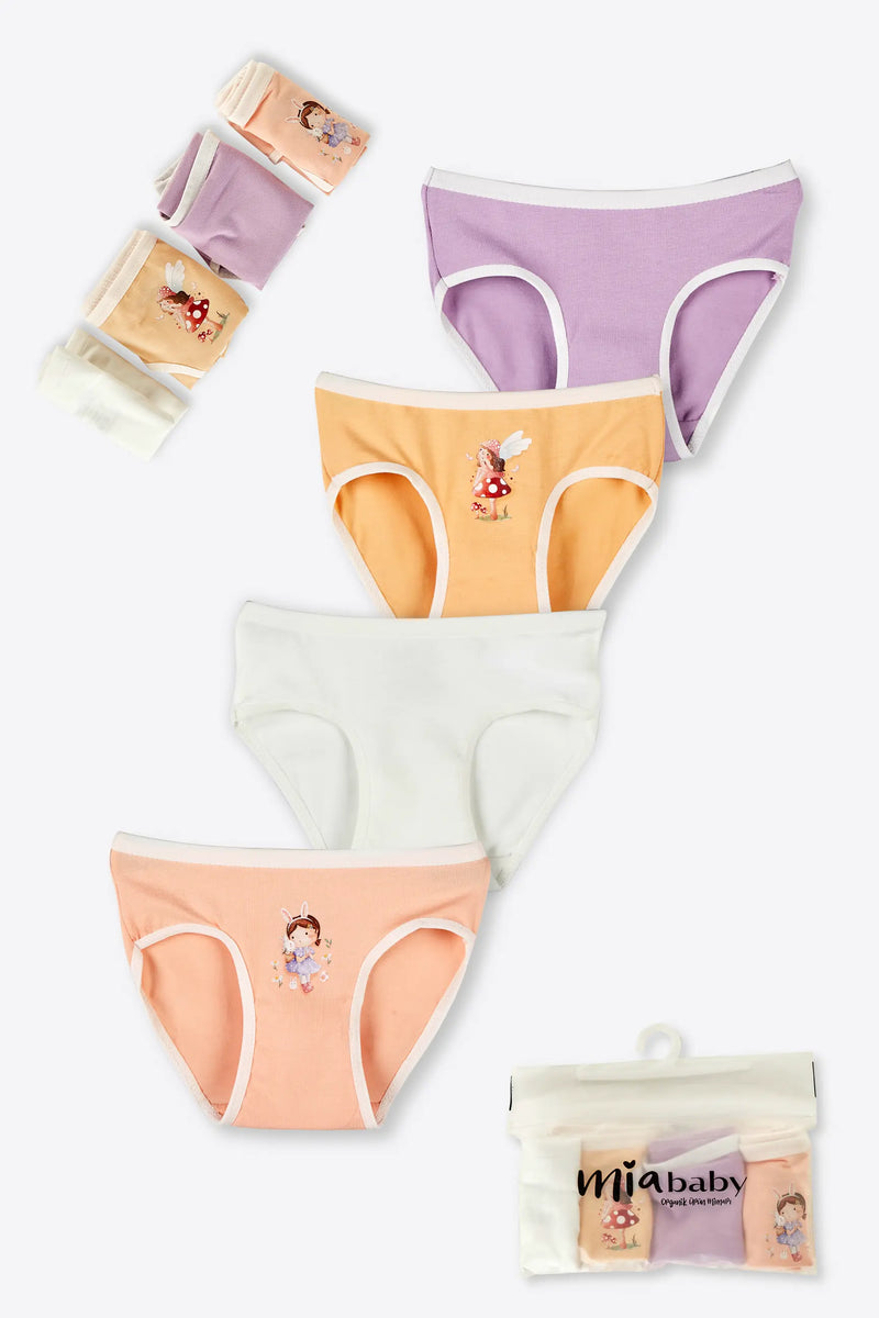 Lot de 4 Culottes Fille Douces et Confortables