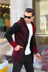 Poncho cardigan à manches décorées pour homme