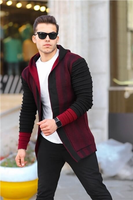 Poncho cardigan à manches décorées pour homme - Justyol