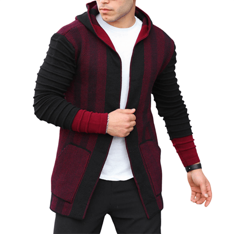 Poncho cardigan à manches décorées pour homme - Justyol