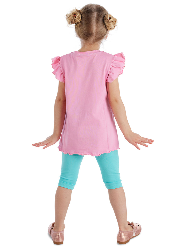 Ensemble fille 2 pièces tunique imprimée et legging – Style ludique et confort quotidien