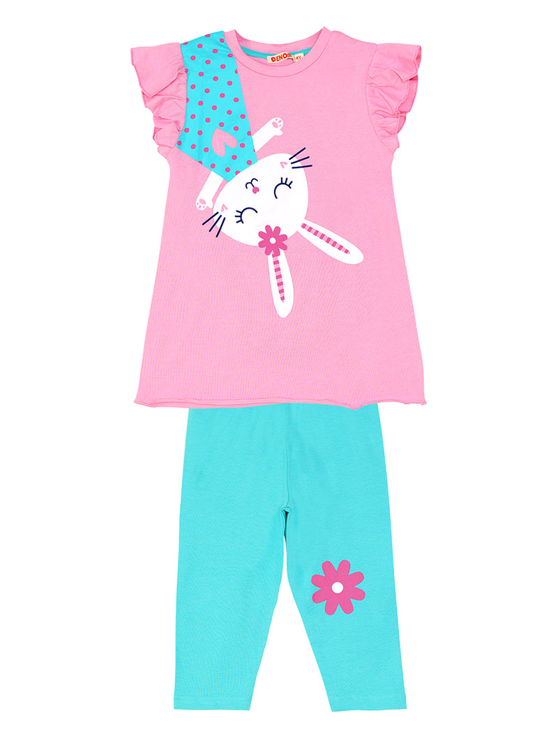 Ensemble fille 2 pièces tunique imprimée et legging – Style ludique et confort quotidien