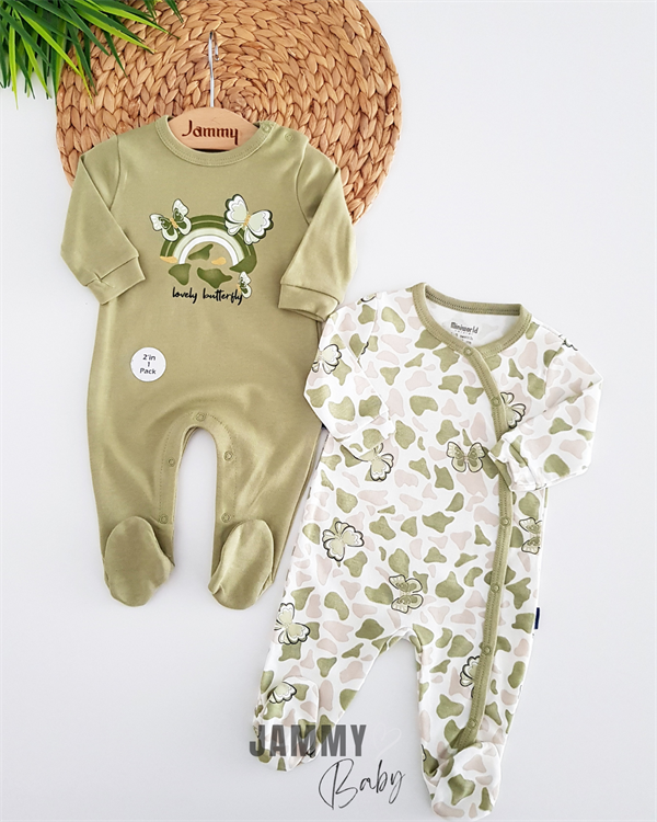 flowers rabbit 2-piece jumpsuit set