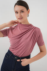 <tc>Blouse Sandy à manches courtes avec détails de fronces - 945</tc>