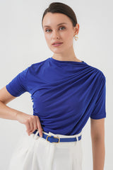 <tc>Blouse Sandy à manches courtes avec détails de fronces - 945</tc>