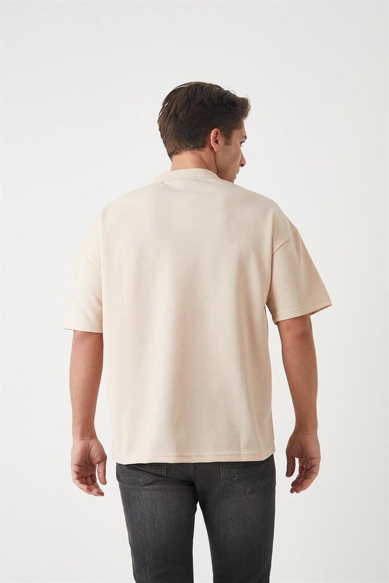 T-Shirt Homme Oversize à Empiècements Modernes