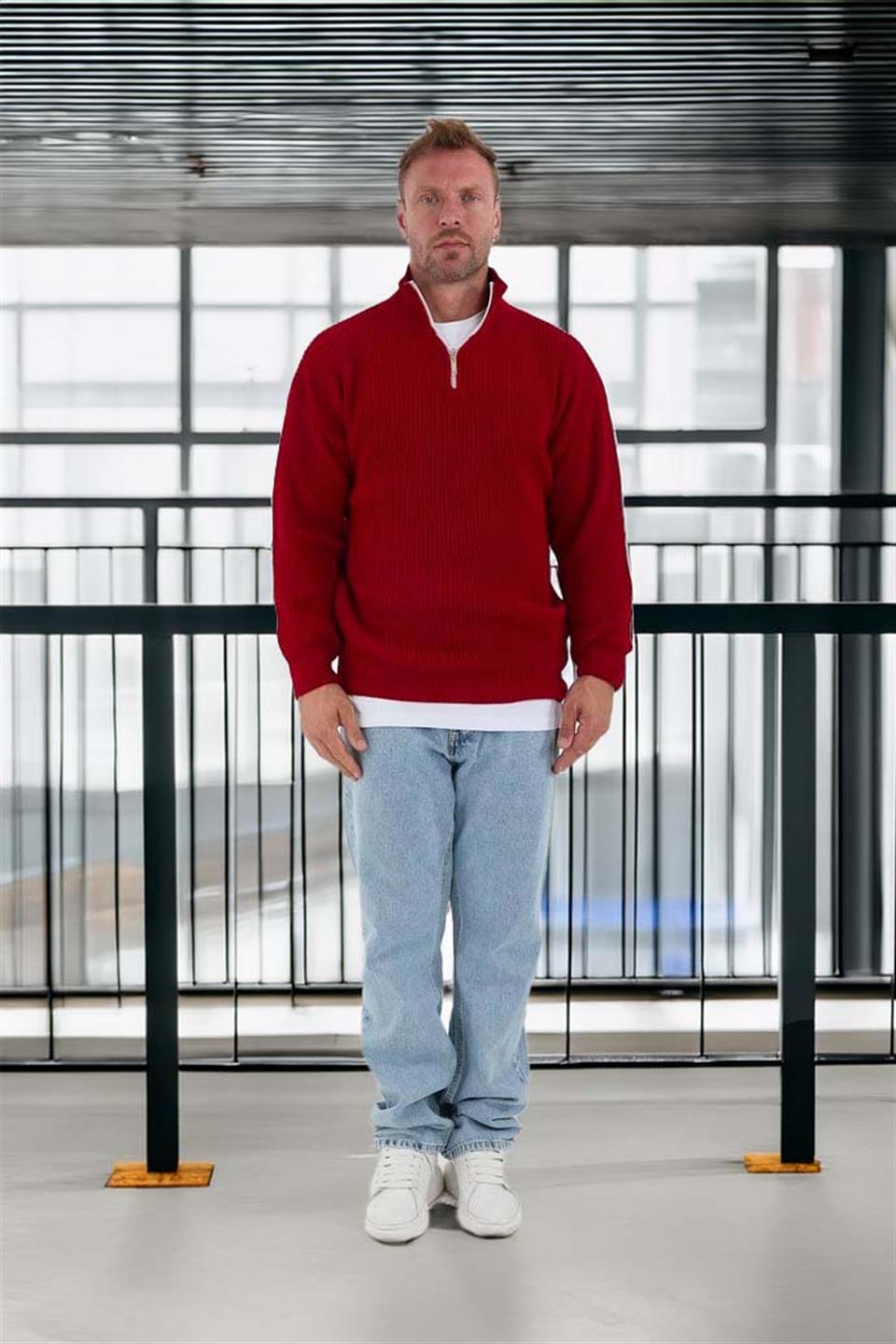 Pull Homme Nolan Maille Selanik Demi-Zip Oversize