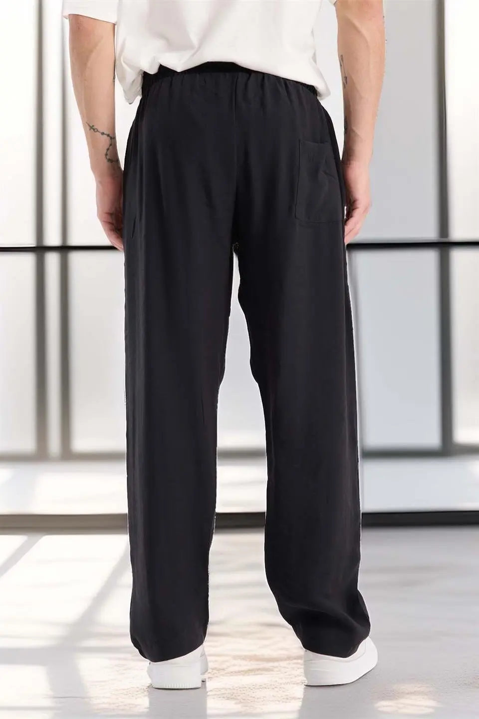 modal kumaş rahat kalip düz paça jogger erkek pantolon - Justyol
