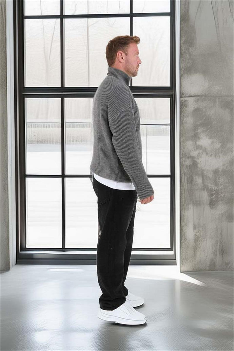 Pull Homme Nolan Maille Selanik Demi-Zip Oversize