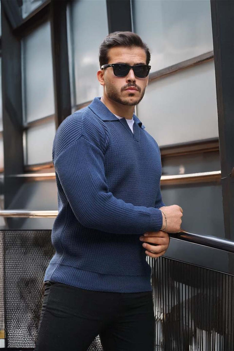 Pull Homme Joris Polo en Maille Selanik Oversize