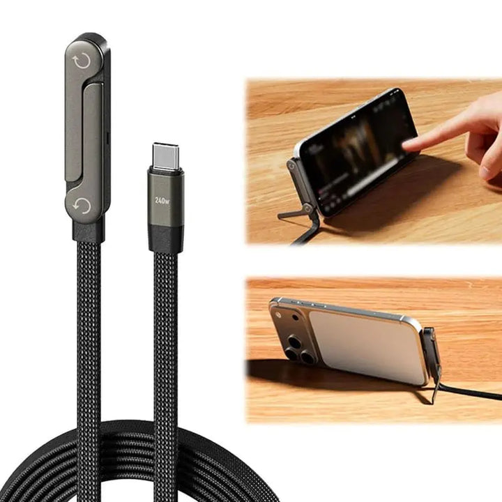 Câble USB-C 240W avec support téléphone Intégré