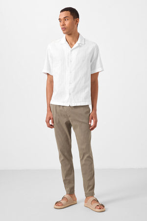 standart fit dokuma hafif esnek chino erkek pantolon - 82180 - Justyol