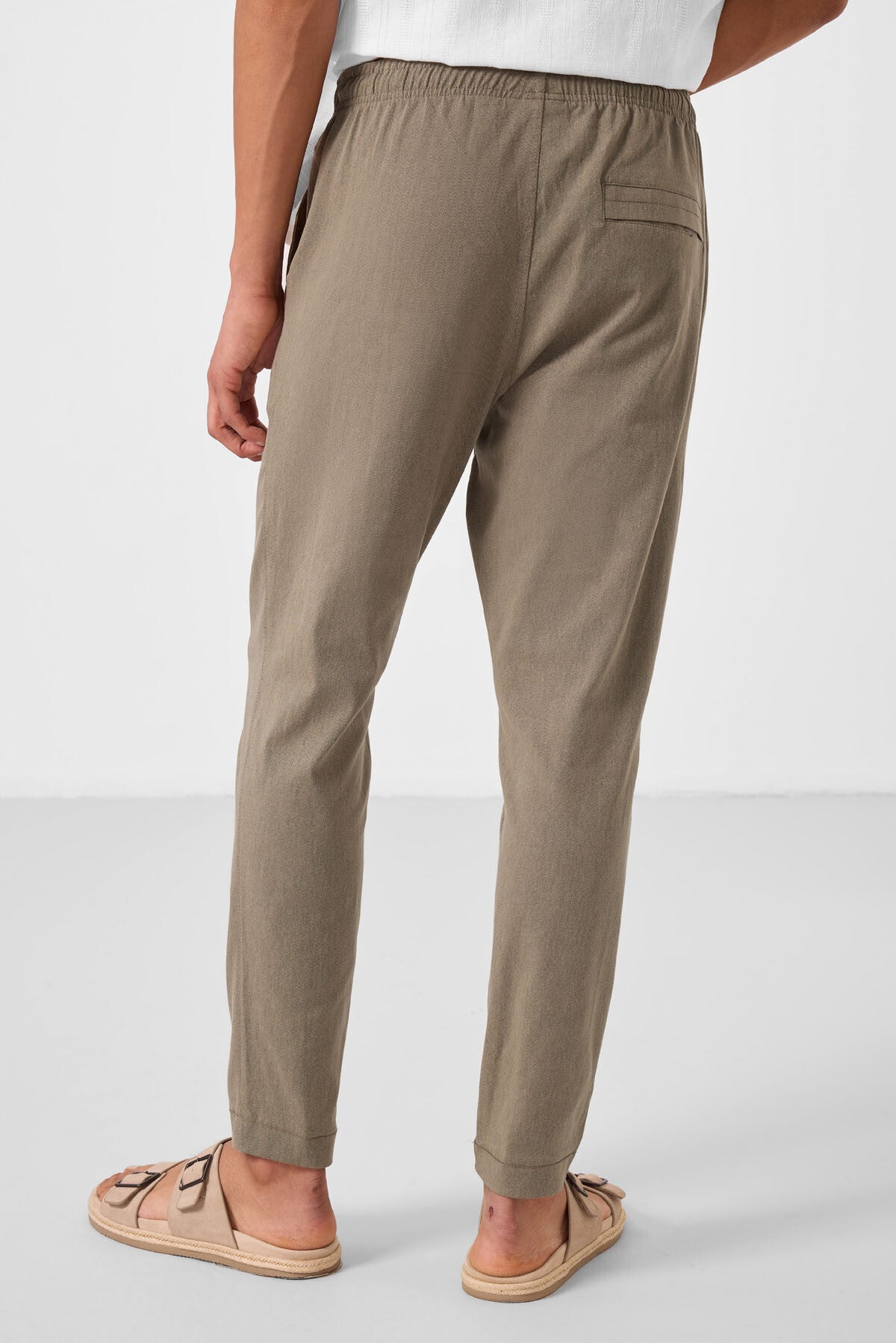 standart fit dokuma hafif esnek chino erkek pantolon - 82180 - Justyol