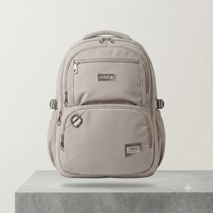 Sac à dos multifonction gris claire – Grande capacité- Qualité superieure  -Cartable business PC , loisirs, voyage, Cartable scolaire 50CM / 40CM