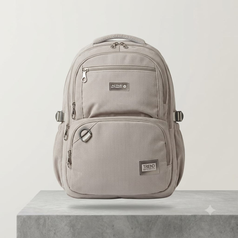 Sac à dos multifonction gris claire – Grande capacité- Qualité superieure  -Cartable business PC , loisirs, voyage, Cartable scolaire 50CM / 40CM