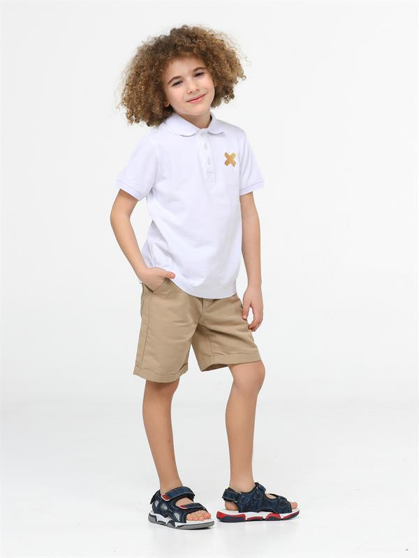 casagabardin short + polo t-shirt ensemble