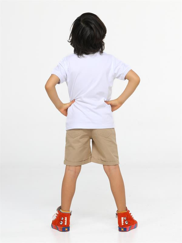 casagabardin short + polo t-shirt ensemble