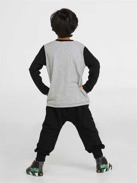 casa black baggy pantolon + t-shirt takim