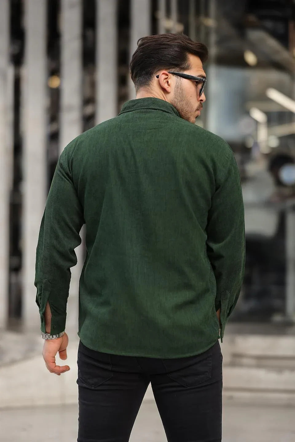 chemise velours côtelé homme à poches - Justyol