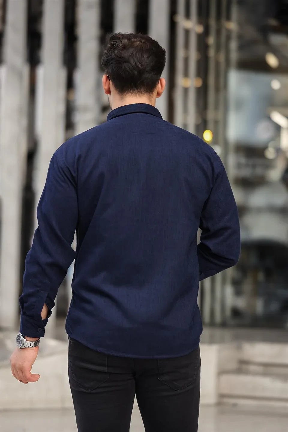chemise velours côtelé homme à poches - Justyol