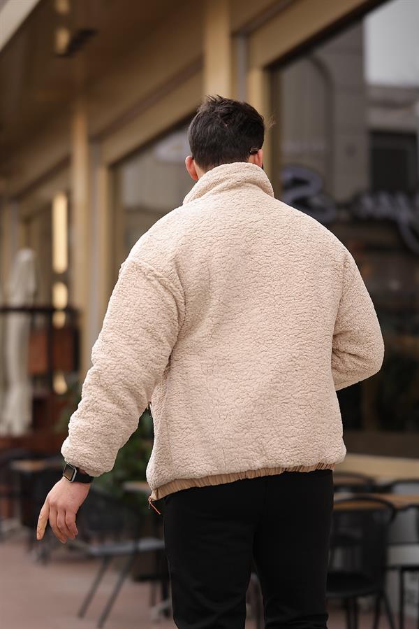 Cep Detaylı Kapitone Astarlı Peluş Mont - Justyol